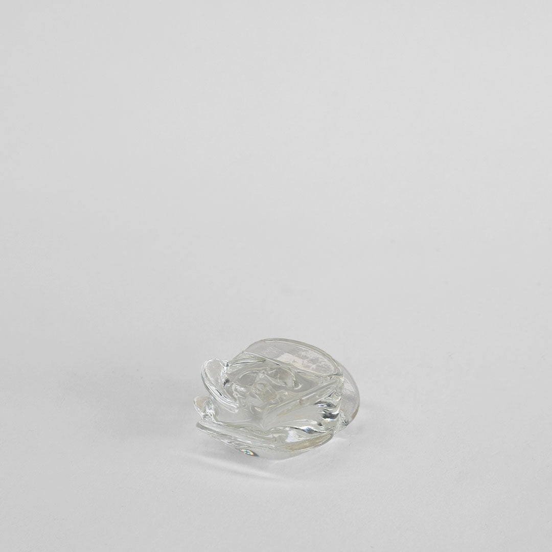 Small Clear Rose Paperweight