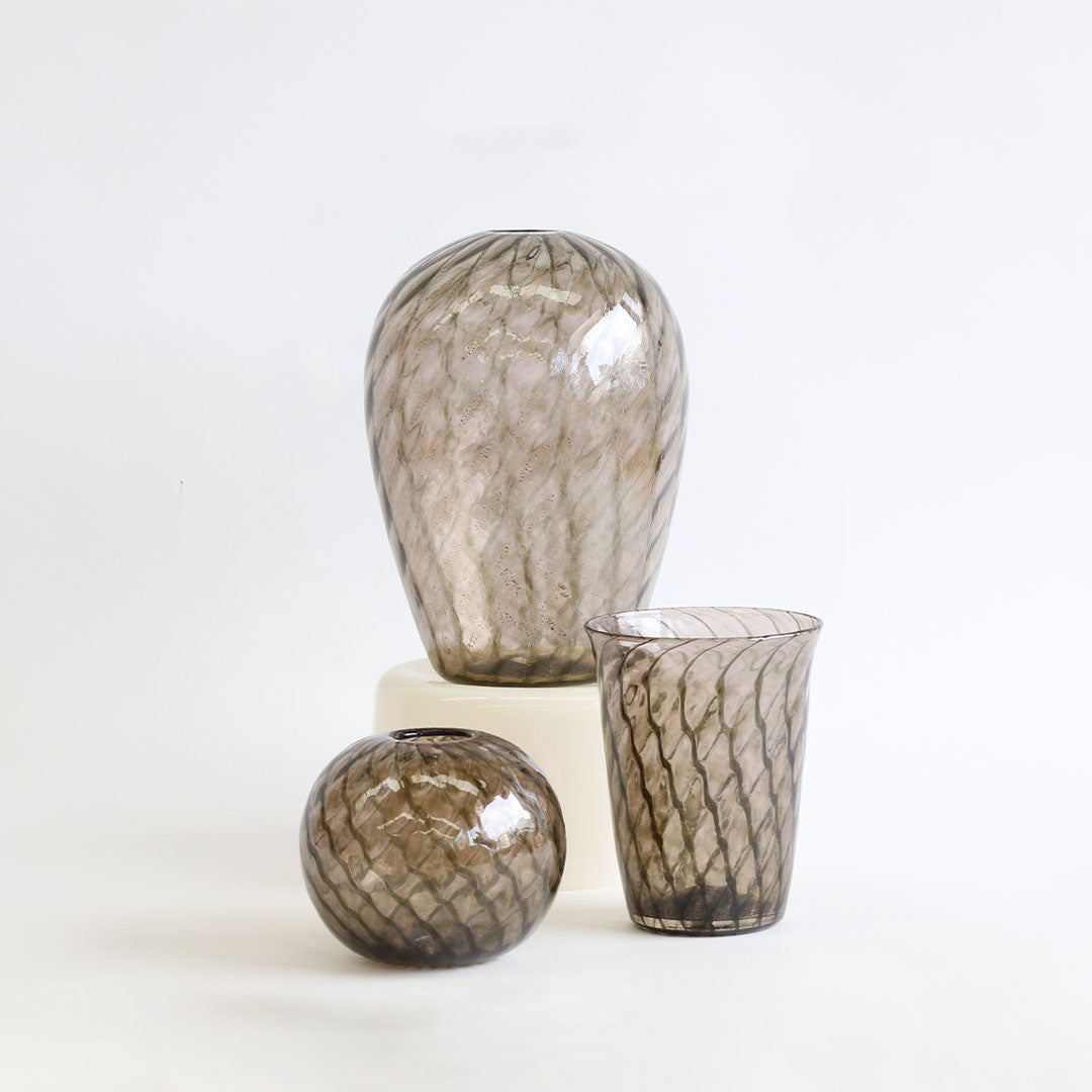 Gold Diamond Optic Sphere Vase