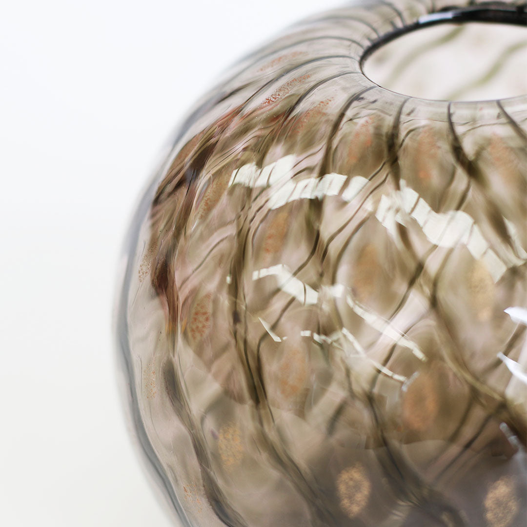 Gold Diamond Optic Sphere Vase