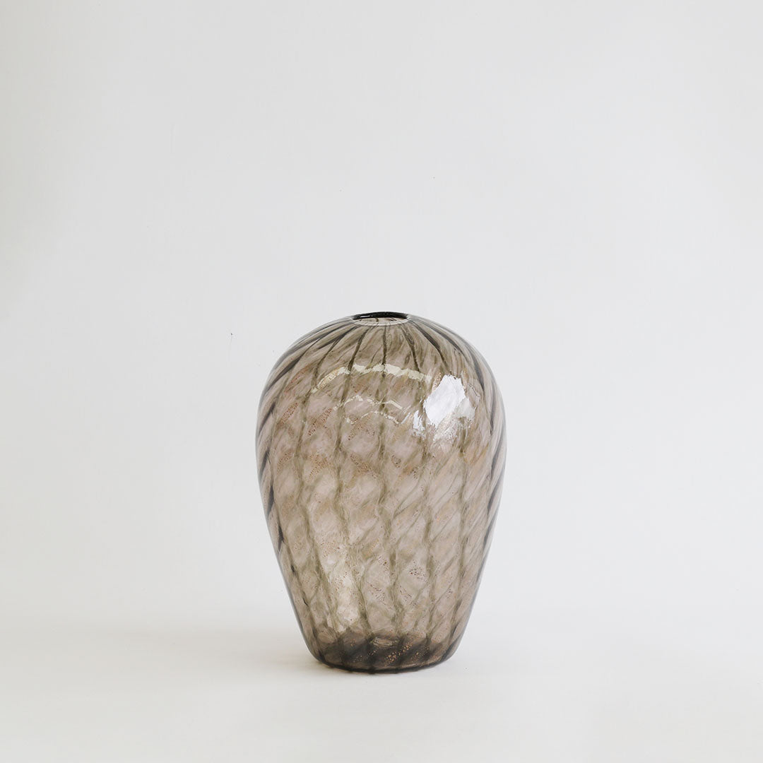 Gold Diamond Optic Closed Vase